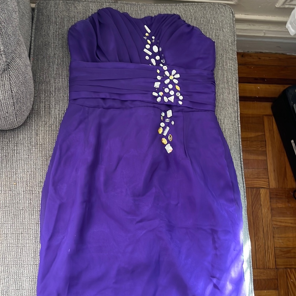 Custom made dress with a separate sheer cut out skirt